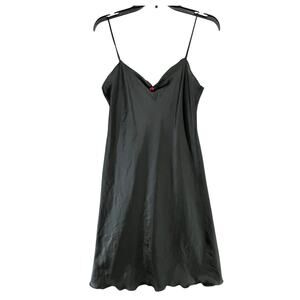 Vintage Sasson Slip Dress Womens‎ S Black Spaghetti Straps Nightgown 90s Classic